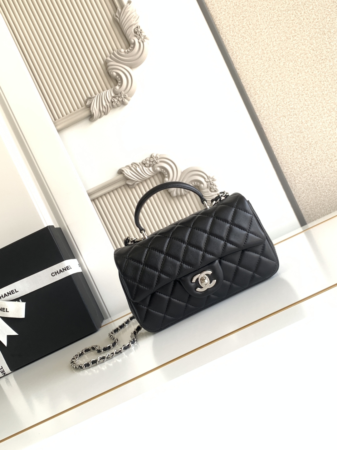 Ch@nel Flap Bag Mini CF handle -20x12x6cm