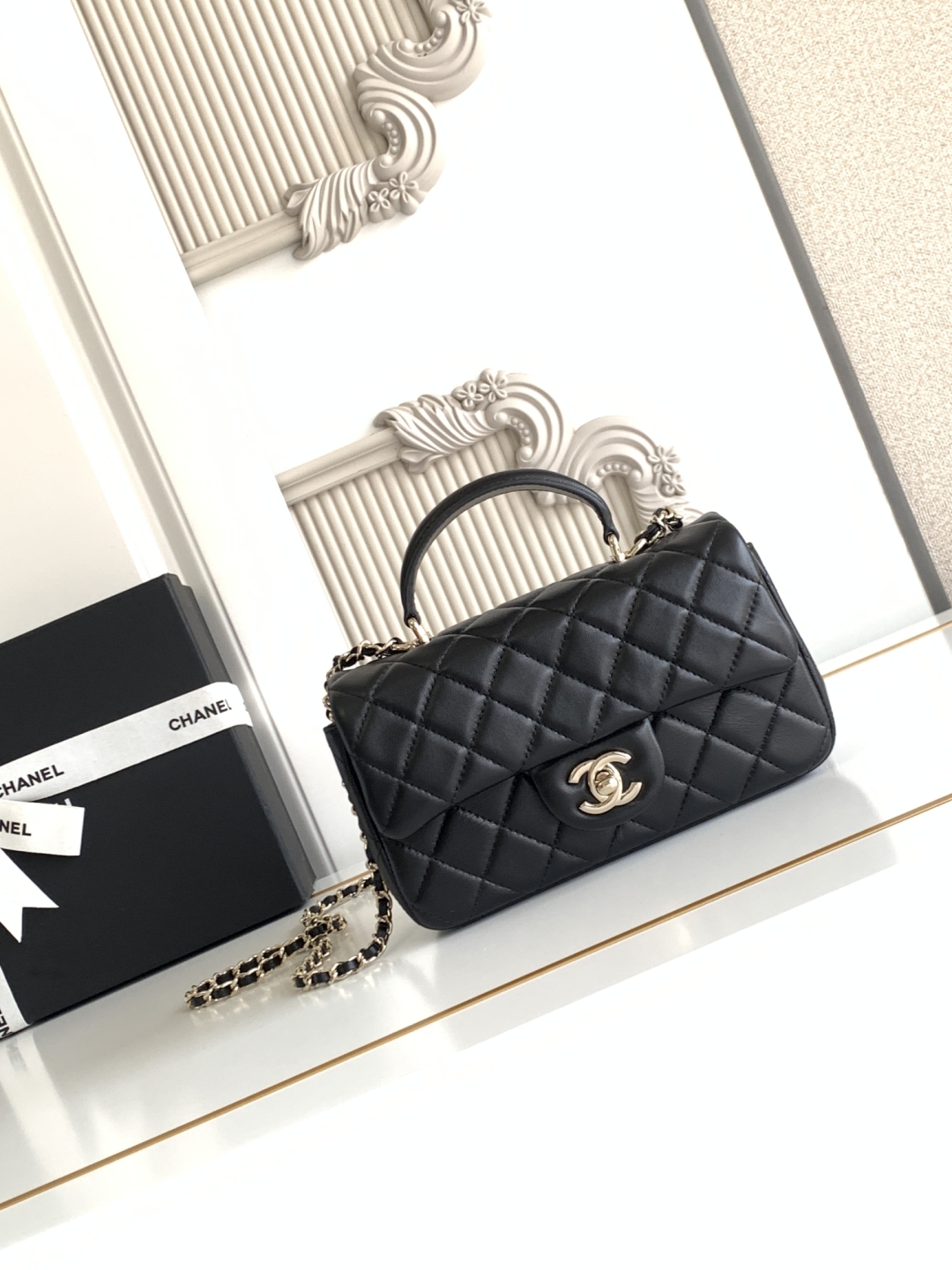 Ch@nel Flap Bag Mini CF handle -20x12x6cm