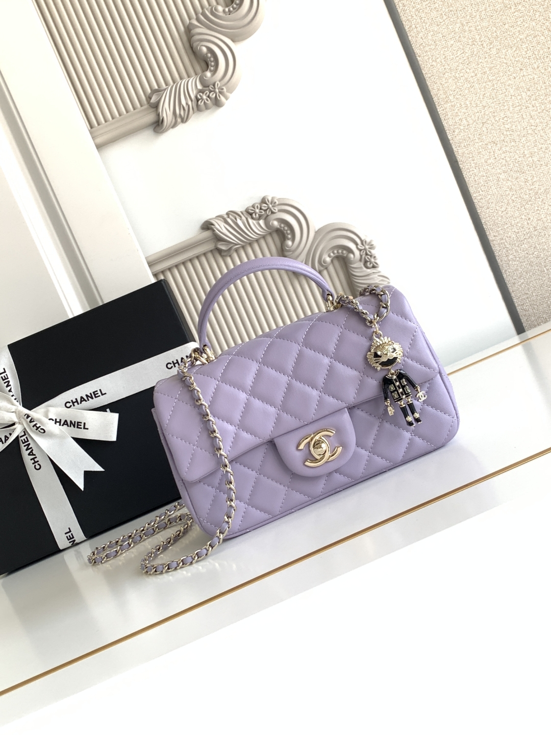 Ch@nel Flap Bag Mini CF handle -20x12x6cm