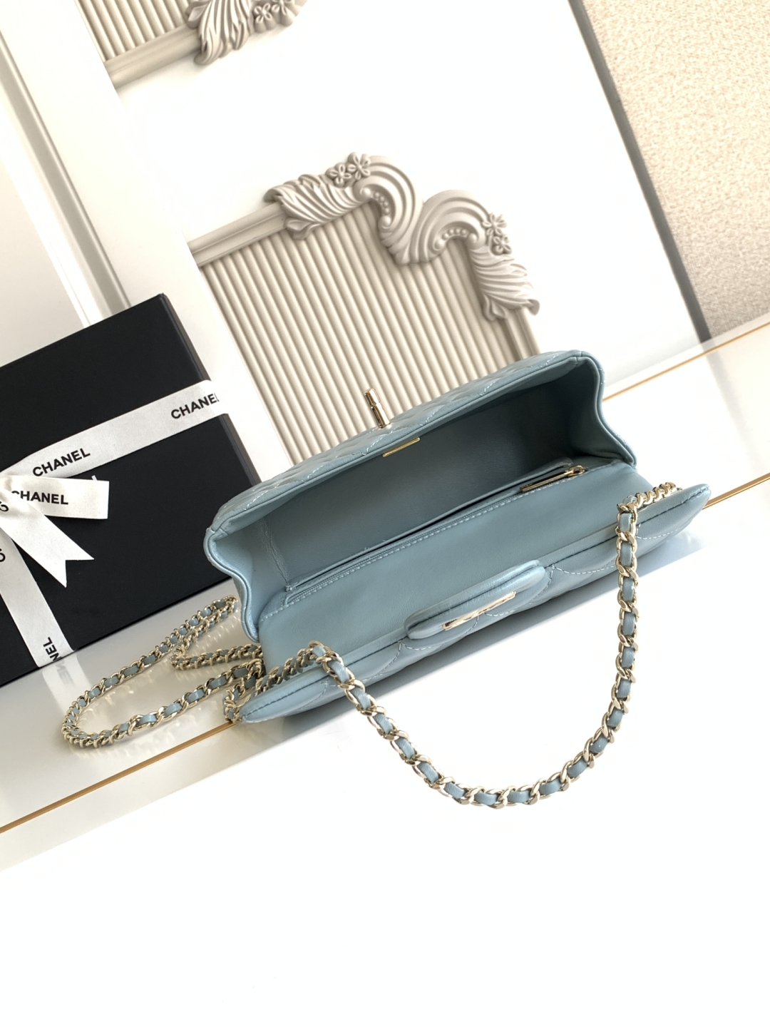 Ch@nel Flap Bag Mini CF handle -20x12x6cm