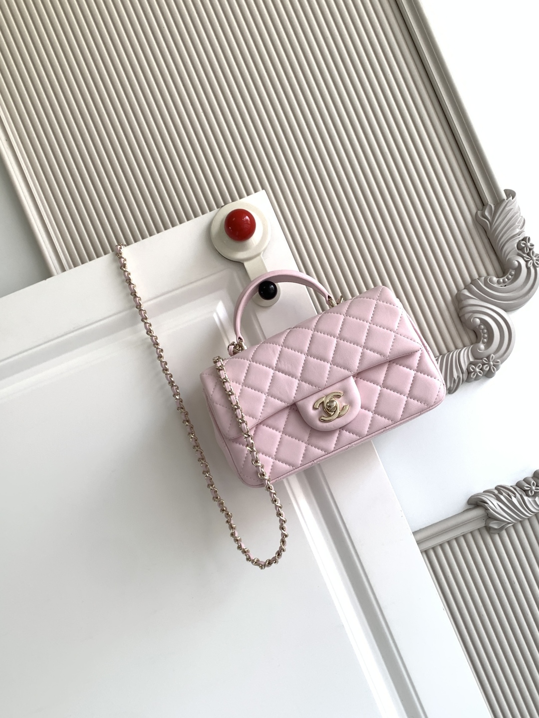 Ch@nel Flap Bag Mini CF handle -20x12x6cm
