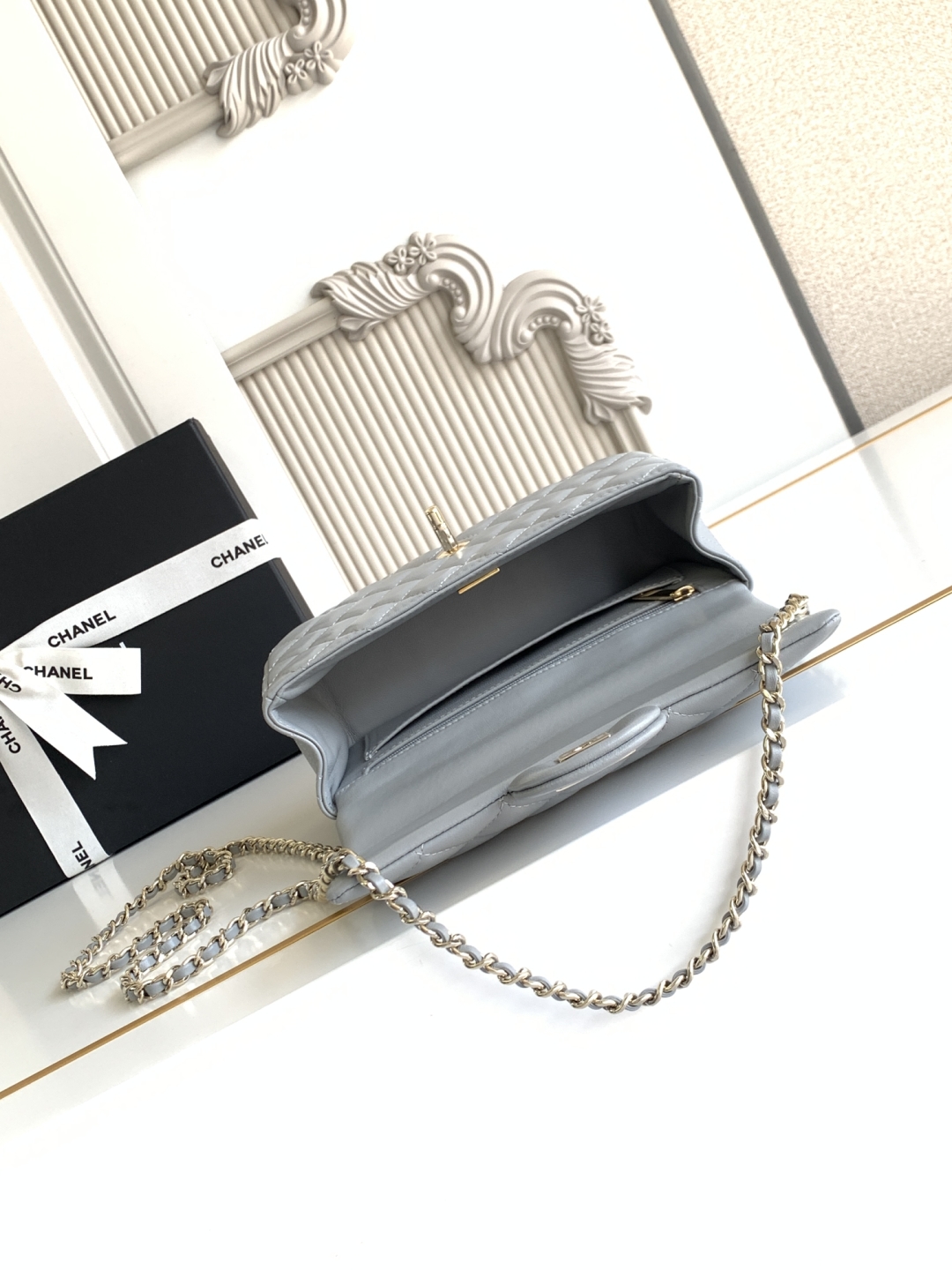 Ch@nel Flap Bag Mini CF handle -20x12x6cm