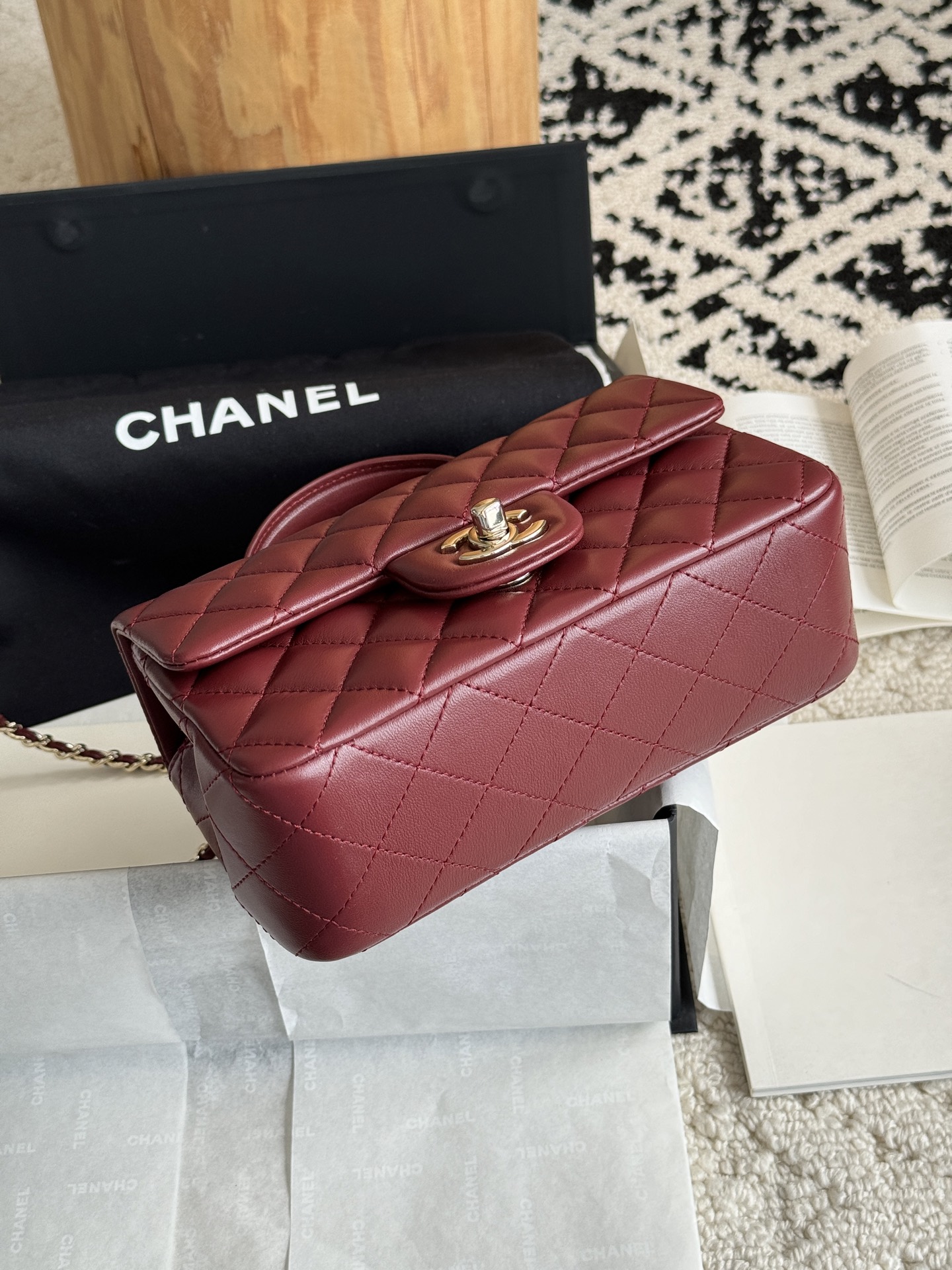 Ch@nel Flap Bag Mini CF handle -20*13*9cm