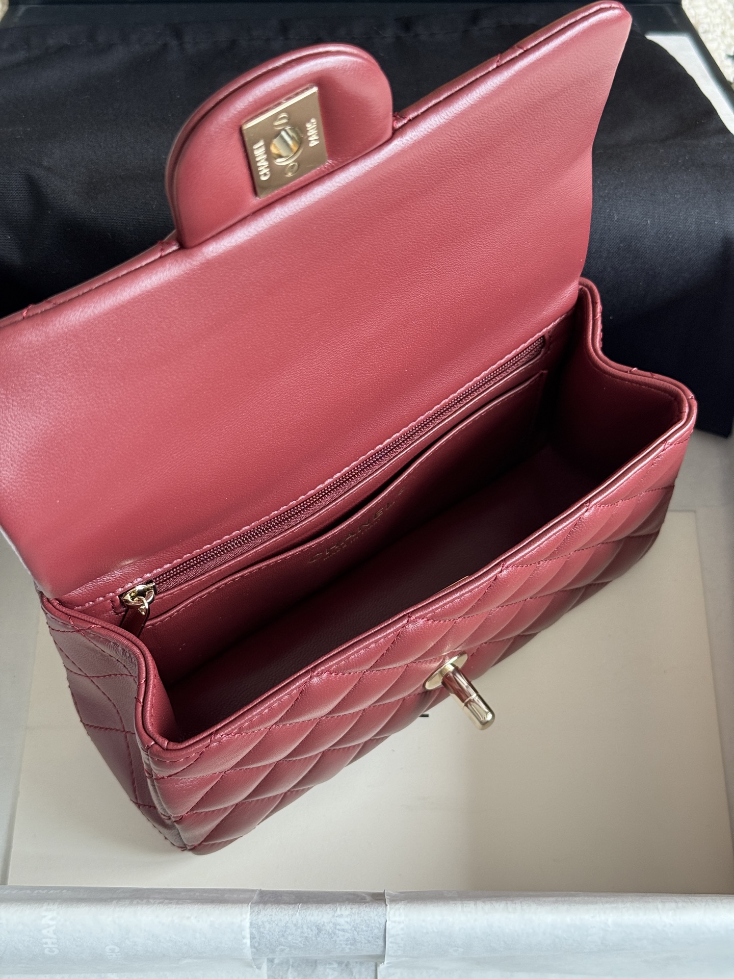 Ch@nel Flap Bag Mini CF handle -20*13*9cm