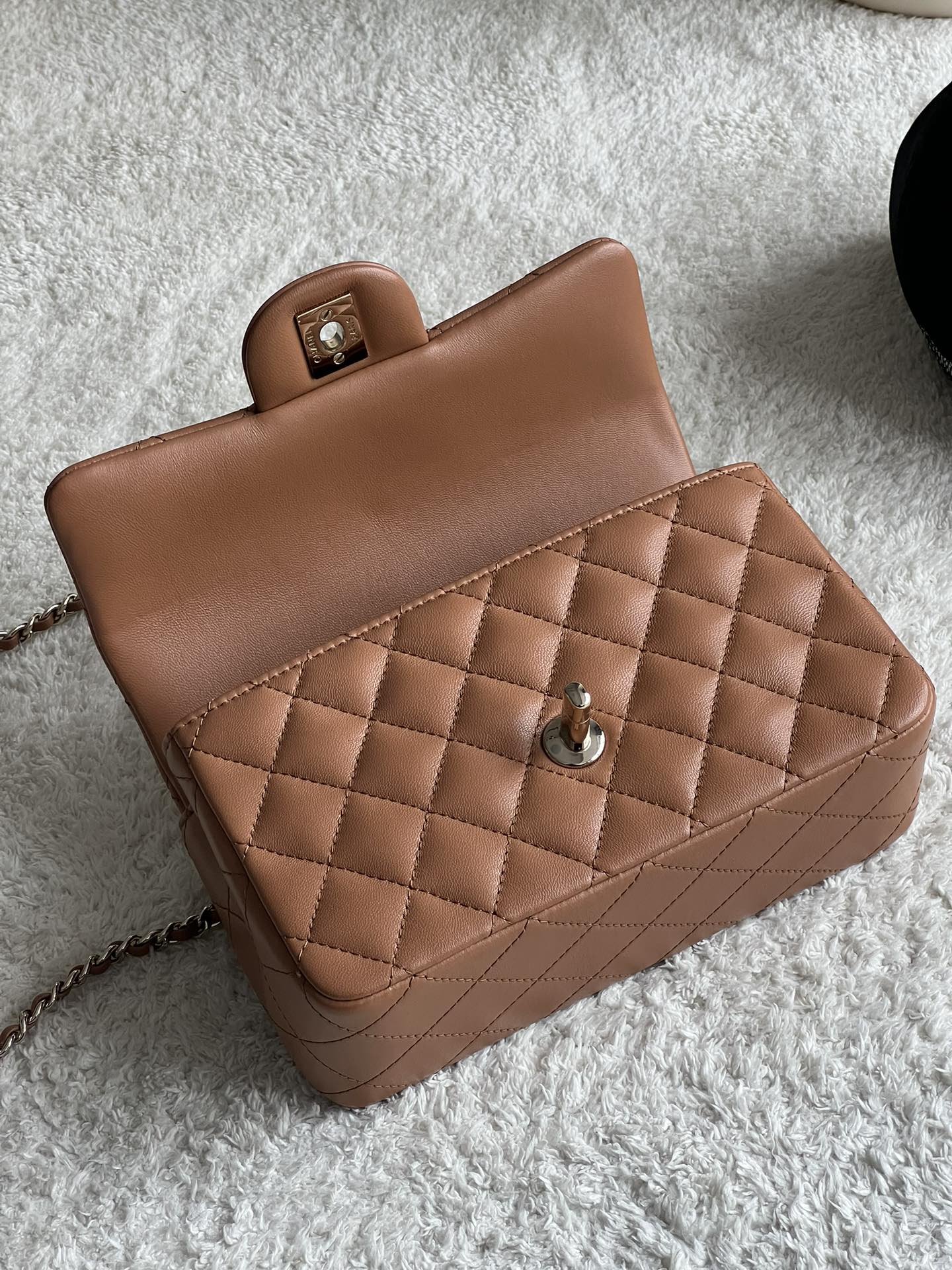 Ch@nel Flap Bag Mini CF handle -20*13*9cm