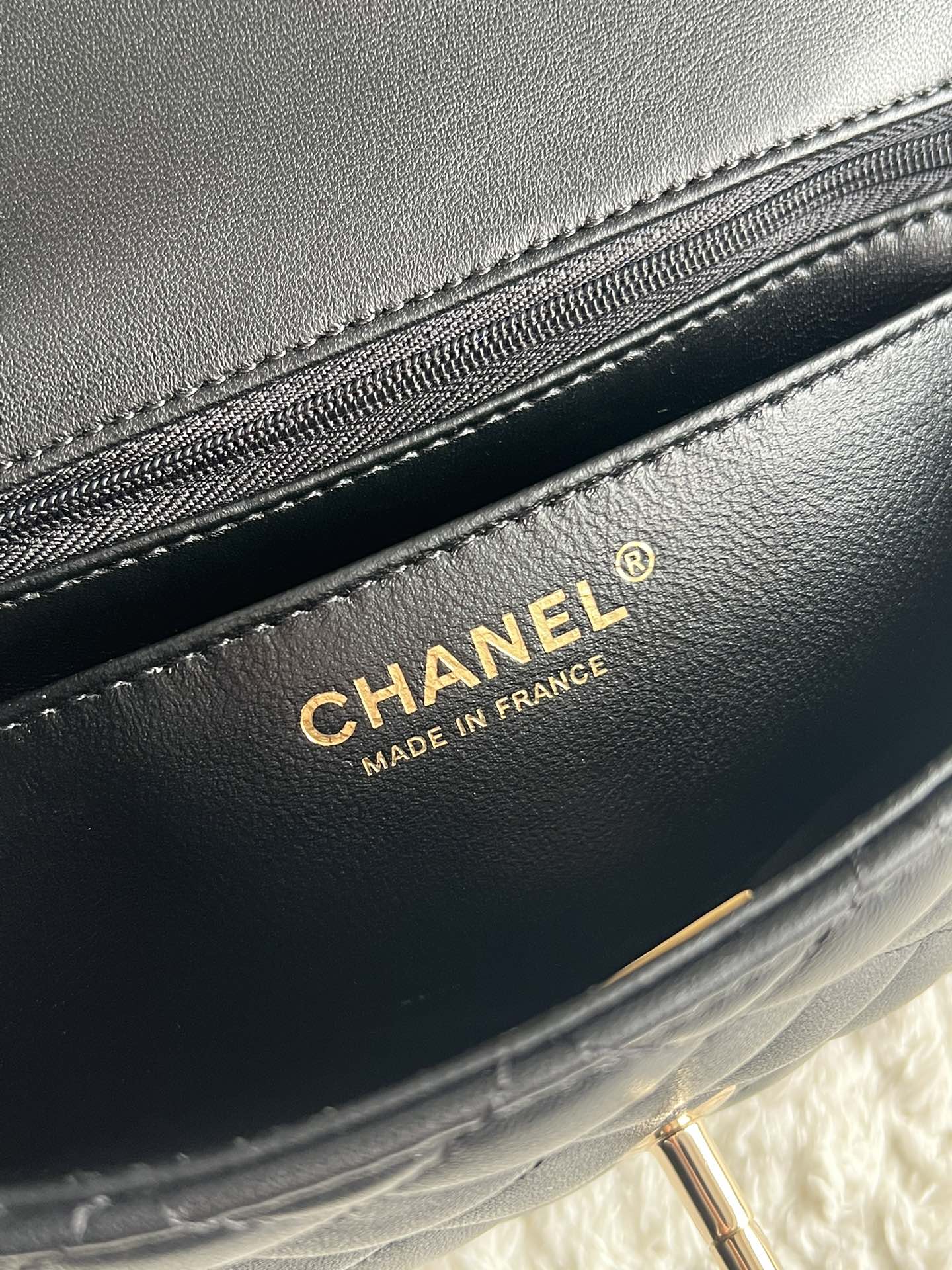 Ch@nel Flap Bag Mini CF handle -20*12*6cm