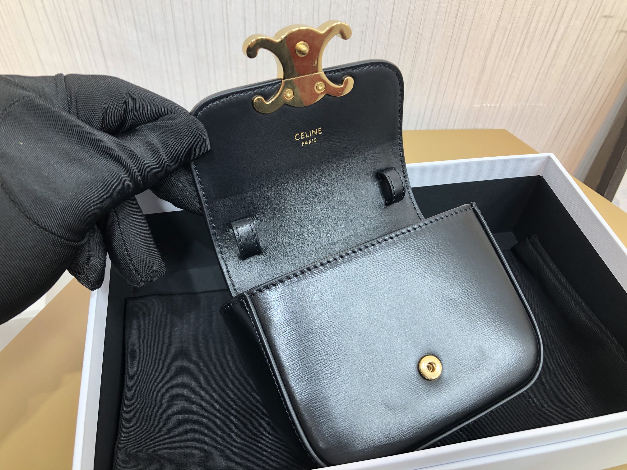 Ce**e triomphe shoulder bag-11*8*4cm